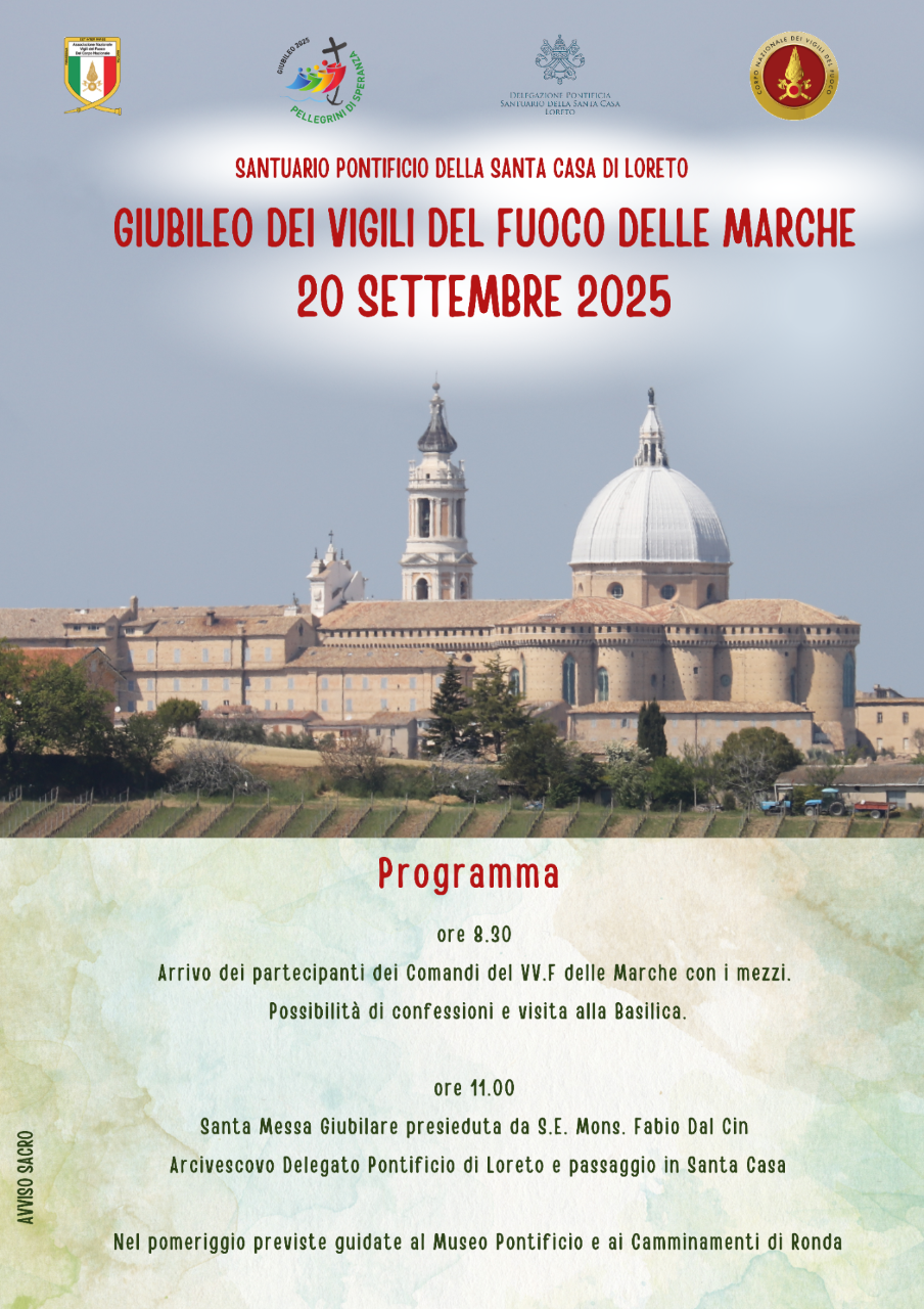 20 SETTEMBRE 2025 : GIUBILEO DEI VIGILI DEL FUOCO DELLE MARCHE