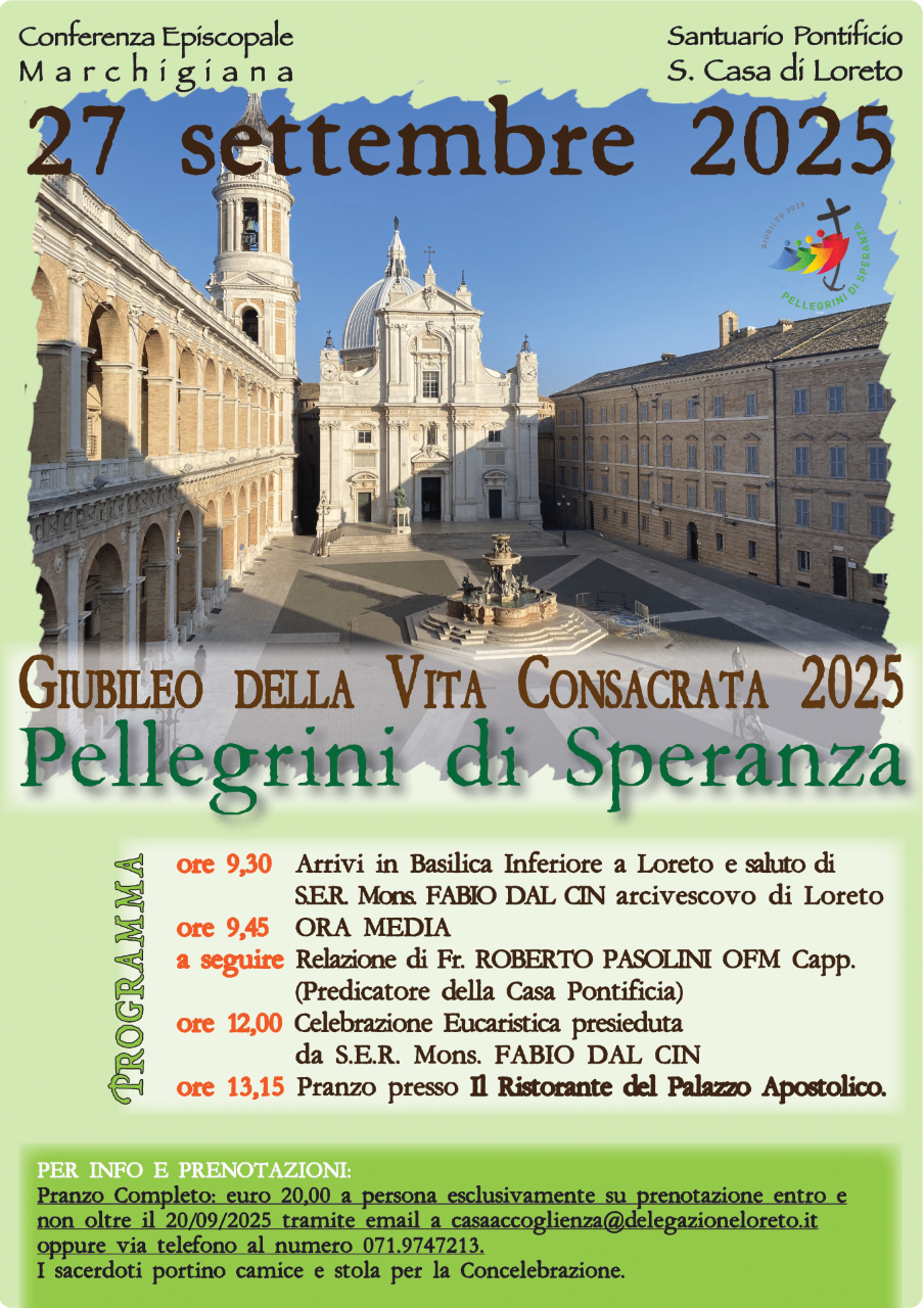 27 settembre_ GIUBILEO DELLA VITA CONSACRATA