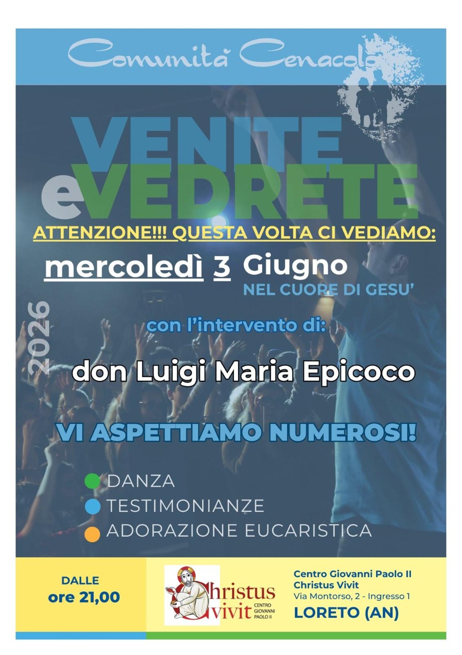 3 giugno 2026 Incontro con Don Luigi Maria Epicoco