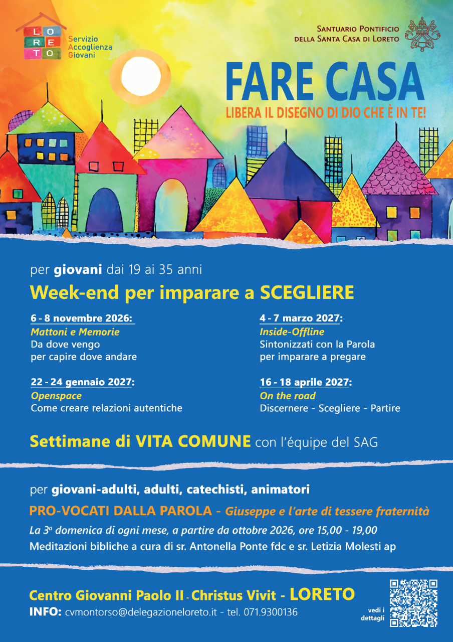 "Fare Casa": al Centro Giovanni Paolo II- Christus Vivit un percorso per aiutare i giovani a scegliere la propria strada